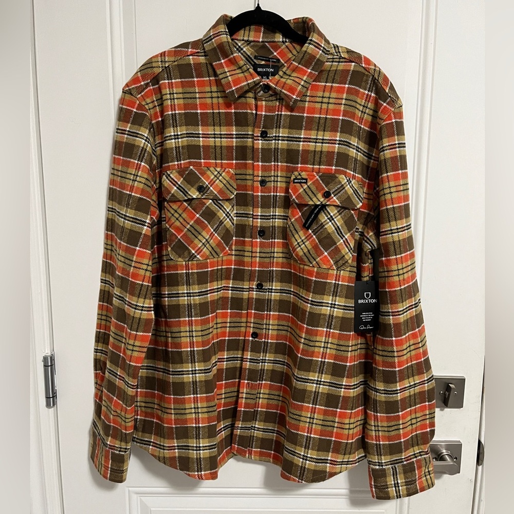 NWT - Brixton Men’s Bowery Heavyweight Flannel Shirt - Size XL